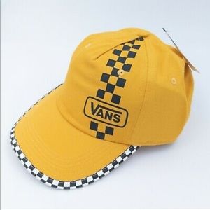 Checkered top hat Vans